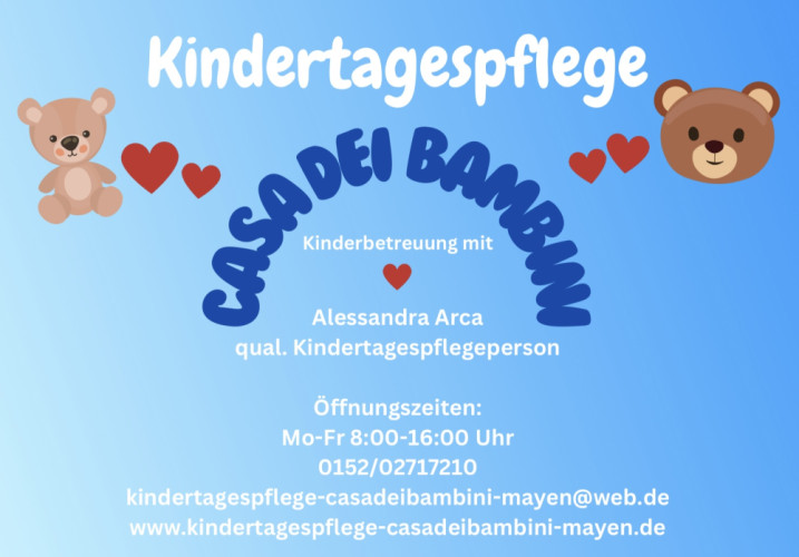 Kindertagespflege casa dei bambini Mayen Alessandra Arca